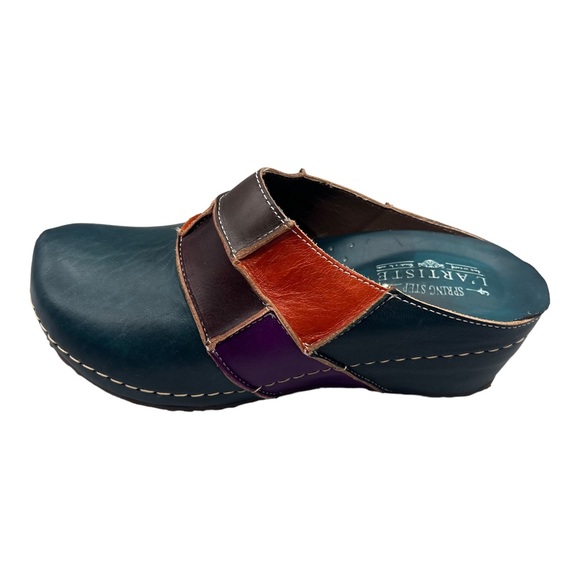 NWOB L'Artiste by Spring Step Riverview Clogs Women's Size 6.5 Leather Clogs - Picture 2 of 7